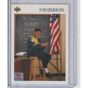 Michael Jordan 1991-92 Upper Deck Stay in School You Can Read This #22 Bulls HOF